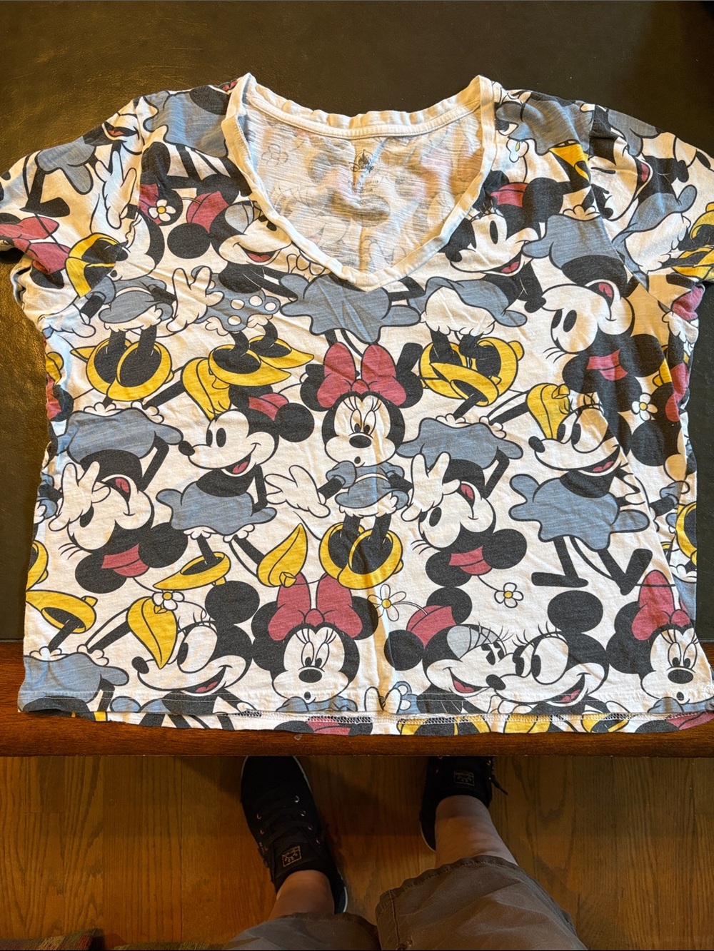 Disney White and Black Minnie Mouse Tank Top